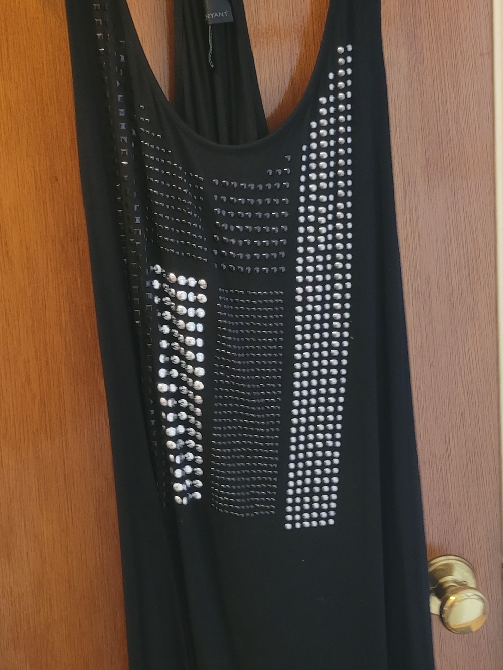 Lane Bryant Black Sleeveless Tank with Silver Stud Detail